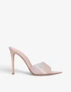 Gianvito Rossi Womens  Elle Leather And Pvc Heeled Mules In Blush