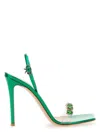 Gianvito Rossi Ribbon Candy Crystal-embellished Pvc Sandals In Green