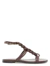 Gianvito Rossi Capua Leather Sandals In Brown