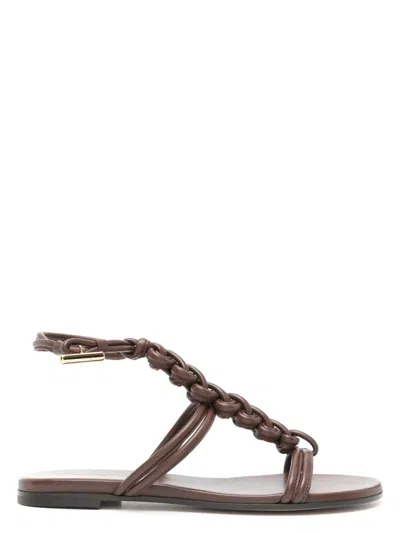 GIANVITO ROSSI WOMEN'S CAPUA LEATHER SANDALS