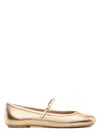 Gianvito Rossi Elegant Ballerina Flats With Ribbon Buckle In Metallic