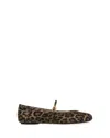 Gianvito Rossi Carla Leopard Print Ballet Flats In Brown