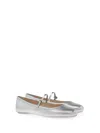 Gianvito Rossi Carla Ballet Flats In Silver