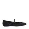 Gianvito Rossi Claudia Suede-trimmed Lace Mary Jane Flats