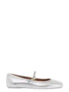Gianvito Rossi Carla Metallic Leather Mary Jane Flats