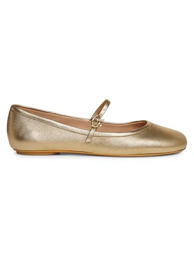 Gianvito Rossi Women's Carla Metallic Leather Ballerina Flats In Mekong