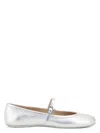 Gianvito Rossi Carla Metallic Leather Mary Jane Flats In Metallic