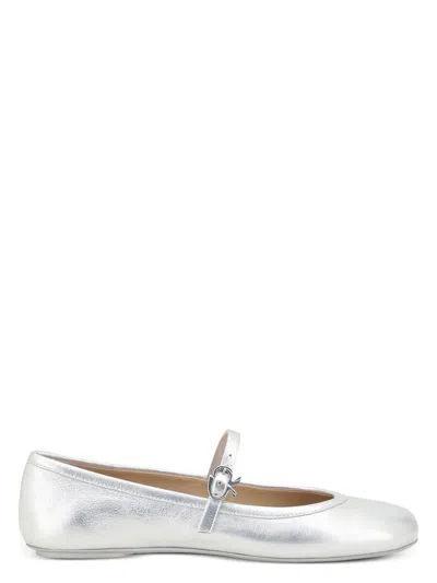 GIANVITO ROSSI WOMEN'S CARLA NAPPA SILK WASHED BALLERINA
