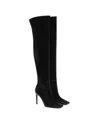 Gianvito Rossi 100mm Over The Knee Nappa Leather Boots In Black