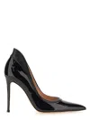 Gianvito Rossi Pointed Lacquered Leather High Heels In Black