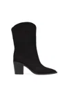Gianvito Rossi Denver Suede Ankle Boots In Black