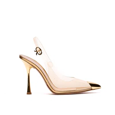 Gianvito Rossi Women Diana Slingback Pumps In Gold