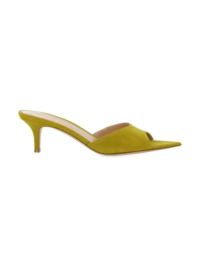 Gianvito Rossi Elle 55mm Mules In Pistacchio