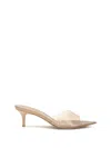 Gianvito Rossi 55mm Elle Pointed-toe Heeled Sandals In White