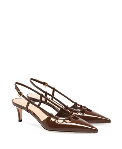 Gianvito Rossi Women's Eloise Slingback Pumps In Brown