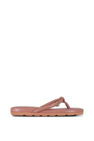 GIANVITO ROSSI WOMEN'S FIJI THONG SANDAL IN PRALINE