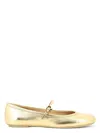 Gianvito Rossi Elegant Ballerina Flats With Ribbon Buckle In Npsmeko