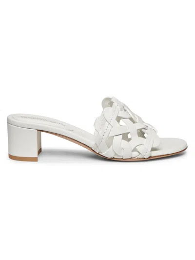 Gianvito Rossi Women's G10025 Leather Sandals In White