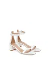 Gianvito Rossi Women's Gaeta 45 Block Heel Sandals In White