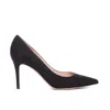 Gianvito Rossi Black Suede High Heel Pumps In Black