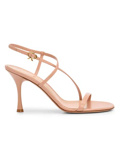 Gianvito Rossi Women's Glove 85mm Leather Slingback Sandals In Pink