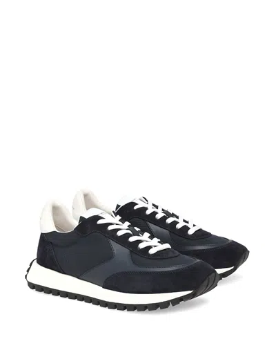 Gianvito Rossi Gravel Panelled Suede Sneakers In Black