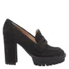 Gianvito Rossi Loafer-style Platform Heeled Pumps In Black