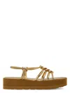 Gianvito Rossi Hebe Slingback Strap Sandals In Golden