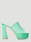 Gianvito Rossi Woman Sandals Green Size 10 Textile Fibers In Green