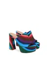 Gianvito Rossi Rainbow Platform Mule Sandals In Multicolor