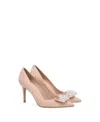 Gianvito Rossi Jaipur 105 Embellished Suede Pumps In Pink
