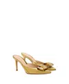 Gianvito Rossi Jaipur 85mm Metallic Mules In Gold