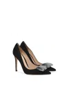 Gianvito Rossi Jaipur 105mm Suede Pumps In Black