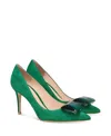 Gianvito Rossi Jaipur 85mm Gemstone Pumps In Green Leather
