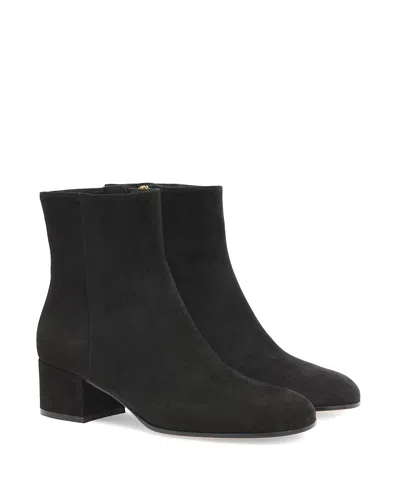 Gianvito Rossi Joelle 45 Suede Ankle Boots In Black