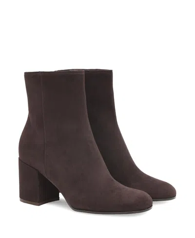 Gianvito Rossi Joelle 70 Suede Ankle Boots In Brown
