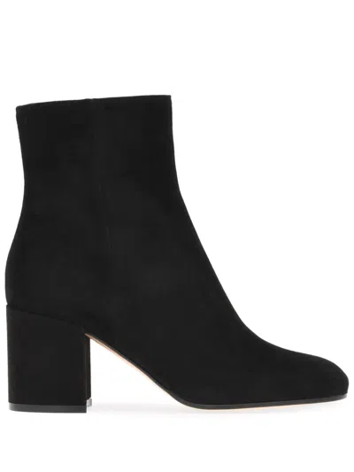 Gianvito Rossi Women Joelle Suede Leather Ankle Boots In Black