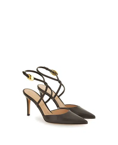 Gianvito Rossi Women's Jungle Mamba Sling Ankle Pump In Brown