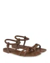 Gianvito Rossi Juno Knot Detailed Sandals In Brown