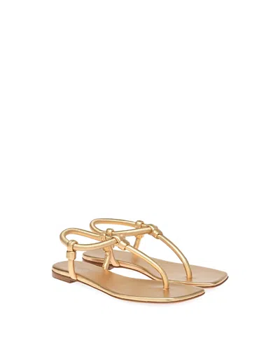 Gianvito Rossi Women's Juno Thong 05 Flats In Gold-tone