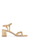 Gianvito Rossi Elegant Knot Sandals With Square Toe In Gold