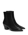 Gianvito Rossi Glove Leather Block-heel Booties In Black