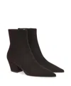 Gianvito Rossi 55mm Keinna Pointed-toe Block-heel Boots In Brown