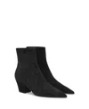 Gianvito Rossi Camoscio 90 Suede Ankle Boots In Black Suede