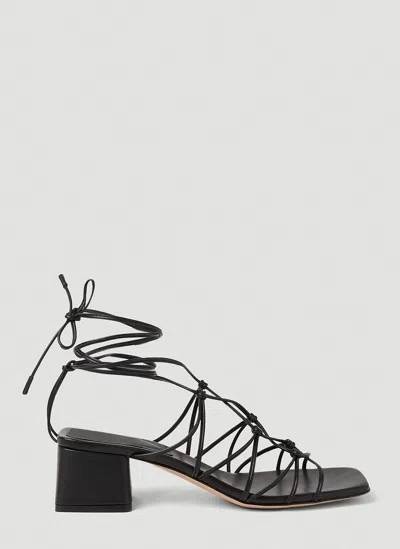 Gianvito Rossi Women Knot Strap Heeled Sandals In Black