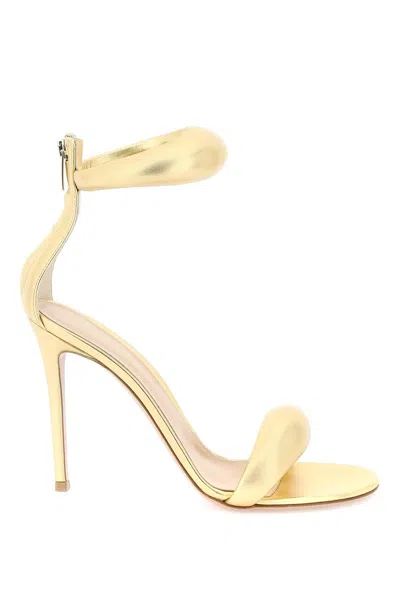 Gianvito Rossi Metallic Napa Ankle-cuff Stiletto Sandals In Gold