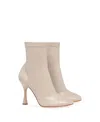 Gianvito Rossi Sock-style 100mm Leather Boots In Neutrals