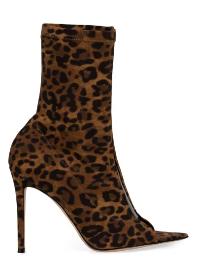 GIANVITO ROSSI WOMEN'S LEATHER ANKLE BOOTS