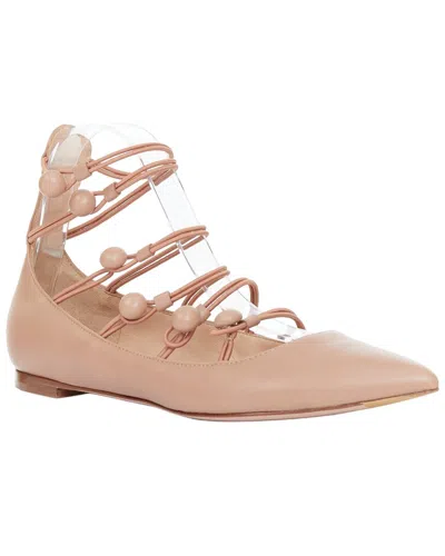 Pre-owned Gianvito Rossi Women's Leather Button Multi Strap Pointed Ballerina Flat  (authentic Pre-loved)