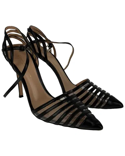 Gianvito Rossi Women's Leather Caged Ankle Strap Pump (authentic Pre-loved) In Black